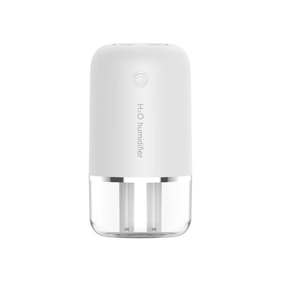 Small Humidifier 400ml Cool Mist Humidifiers for Bedroom 2 Mist Modes Desk USB Humidifier Mini Humidifier with Night Light Quiet for Home & Travel (White)