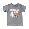 thumbnail image 4 of 4th Birthday Baller Shirt for Boys Sports Theme Party T-Shirt for 4 Year Old Kids Granite Heather Shirt 4T, 4 of 5