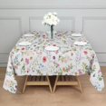 thumbnail image 3 of Pioneer Flower Floral Print Pattern Square Tablecloth,Waterproof Square Table Cover,Wipeable Spillproof Washable Table Cover for Home Kitchen Party Decor 52"x52"(132x132cm), 3 of 6