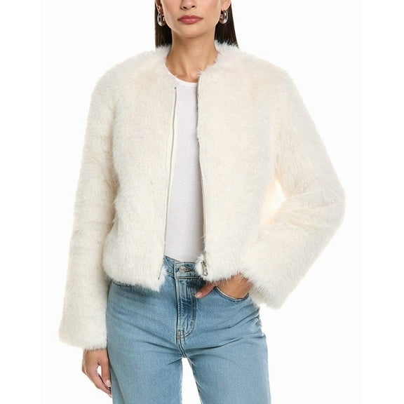 Apparis womens  Uma Cropped Coat, m, White