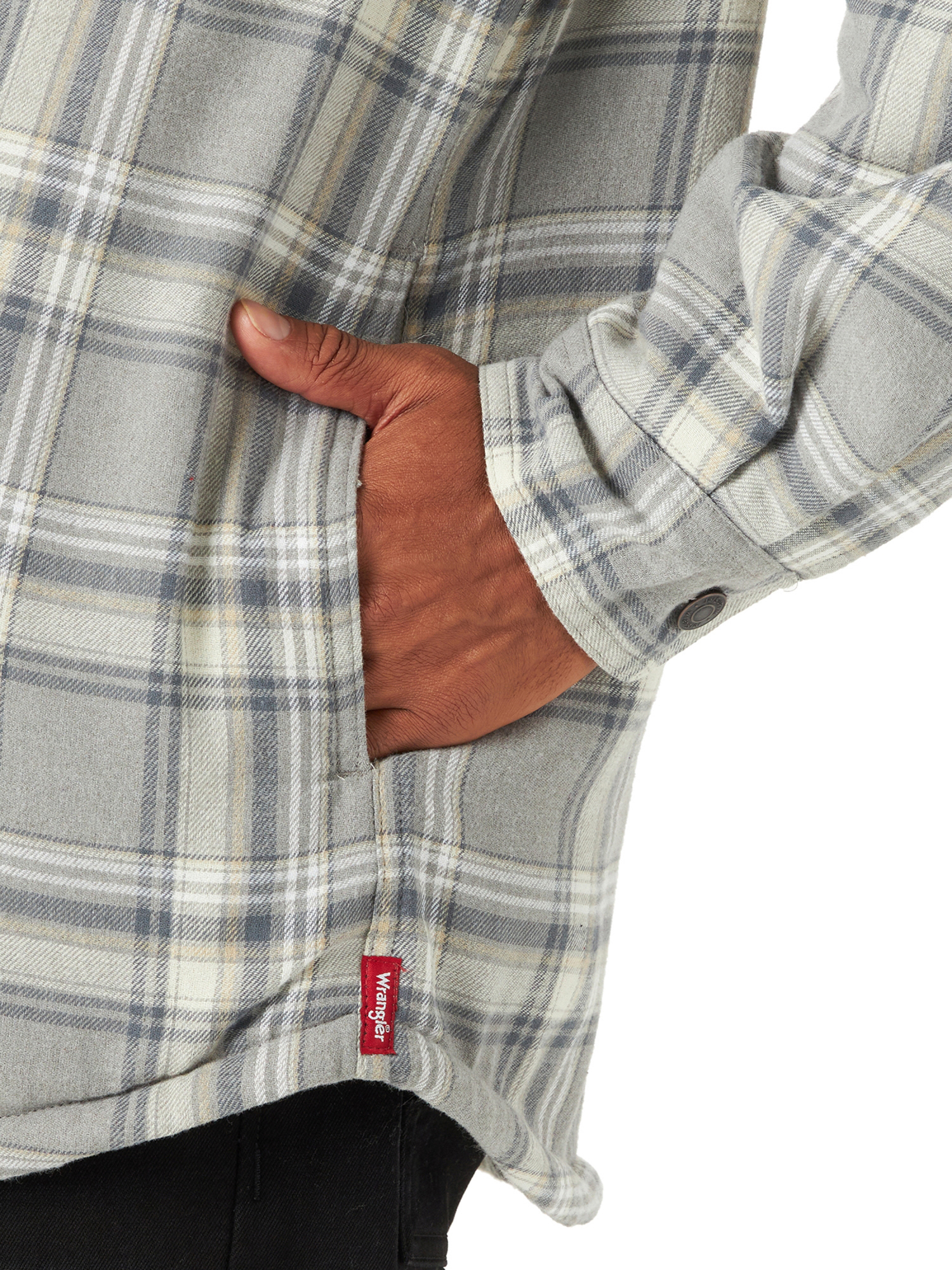 Wrangler Men's Heavyweight Sherpa-Lined Shirt Jacket - image 4 of 5