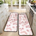 thumbnail image 4 of Kitchen Rugs Sets Of 2,Pioneer Flower Floral Print Pattern Anti Fatigue Kitchen Mat Rugs Non Slip Washable,Decorative Kitchen Floor Mats for Kitchen,Sink,Laundry,17"x47"+17"x47", 4 of 5