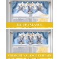 thumbnail image 6 of Blue Elephant Tie Up Valances Curtain, Adjustable Kitchen Vintage Watercolor Polka Dot Valances for Windows Decor, Rod Pocket Short Curtains Set for Bedroom/Bathroom, 42"x12", 6 of 8