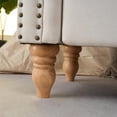 thumbnail image 6 of Dtwnek Storage Ottoman with Wood Legs, Upholstered Storage Bench for Living Room, Entryway, Bedroom, Beige, 6 of 7