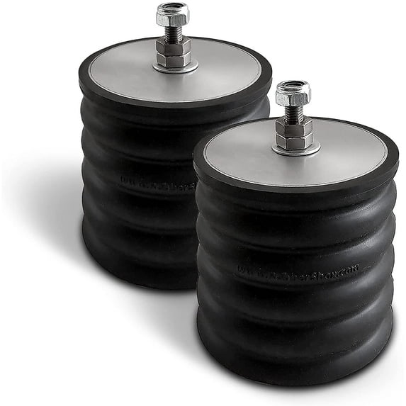 RubberShox 4 inch Universal Rubber Bump Stop for Truck and RV Suspension Enhancement. 4"H X 4"D, 9000 lbs/pair, Hardness 60HA, 1 Pair, UB13