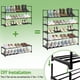 thumbnail image 5 of 5 Niveles Zapatera Organizador Madera, Zapateros Organizador de Acero Inoxidable, Ancho Ajustable, Almacenar y Guardar Los Zapatos para Entrada, Puerta, Dormitorio, Guardarropa, 5 of 9