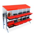 thumbnail image 1 of Eastvita Green 10-Compartment Metal Chicken Nesting Box with Legs, 1 of 6