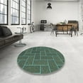 thumbnail image 4 of Ahgly Company Machine Washable Indoor Rectangle Transitional Green Area Rugs, 2' x 3', 4 of 7