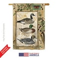 thumbnail image 2 of Breeze Decor BD-WL-H-110108-IP-BO-D-US18-SB 28 x 40 in. Ducks & Geese Nature Wildlife Impressions Decorative Vertical Double Sided House Flag, 2 of 4