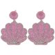 thumbnail image 1 of Premium Shell Shaped Earrings Decorative Ear Accessories For Women In Pink Creative Design 1 Pair, 1 of 3