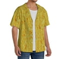 thumbnail image 2 of Balery nachos cracker Pattern Men's Casual Button Down Shirt Short Sleeve Textured Summer Cuban Beach Shirts-XX-Large, 2 of 5