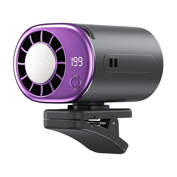 Ventilador acondicionado para coche con clip, versátil, con rotación 360 degree, portátil, ideal para camping, oficina, viajes, desplazamientos Gris