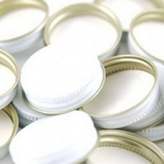 HomeBrewStuff White Metal Growler Caps 38mm Fits Most 1/2 and 1 Gallon Jugs (50)