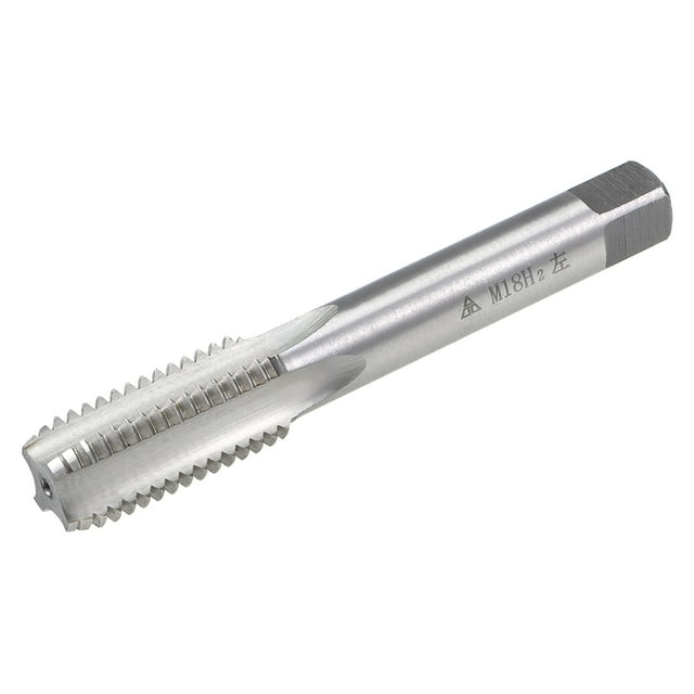 Unique Bargains Metric Machine Tap Left M18 Thread 2.5 Pitch H2 4 Flute High Speed Steel