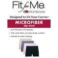 thumbnail image 5 of Fit for Me by Fruit of the Loom Women's Plus Size Microfiber Slip Short Underwear, 4 Pack, 5 of 11