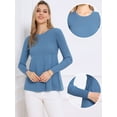 thumbnail image 2 of DARING DIVA Women's Crewneck Long Sleeve Stretchy Pullover Sweaters XS Blue, 2 of 6