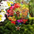 thumbnail image 3 of Wind Spinner Outdoor,Flowering Bee Mandala Wind Chimes Winds Mandala, 3 of 5
