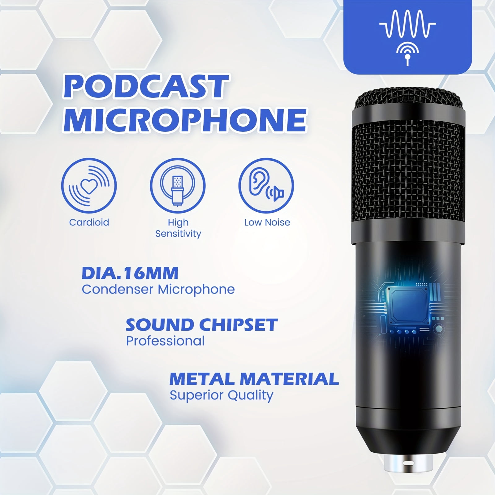 Home Studio Recording Kit Podcast Music Mixer Equipment Condenser Microphone Set