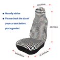 thumbnail image 4 of Yiaed Black And White Houndstooth Print Car Seat Covers,Universal Auto Seats Protector Fits for Car,SUV Sedan,Truck,Automotive Seat Covers & Accessories(Two packs), 4 of 7