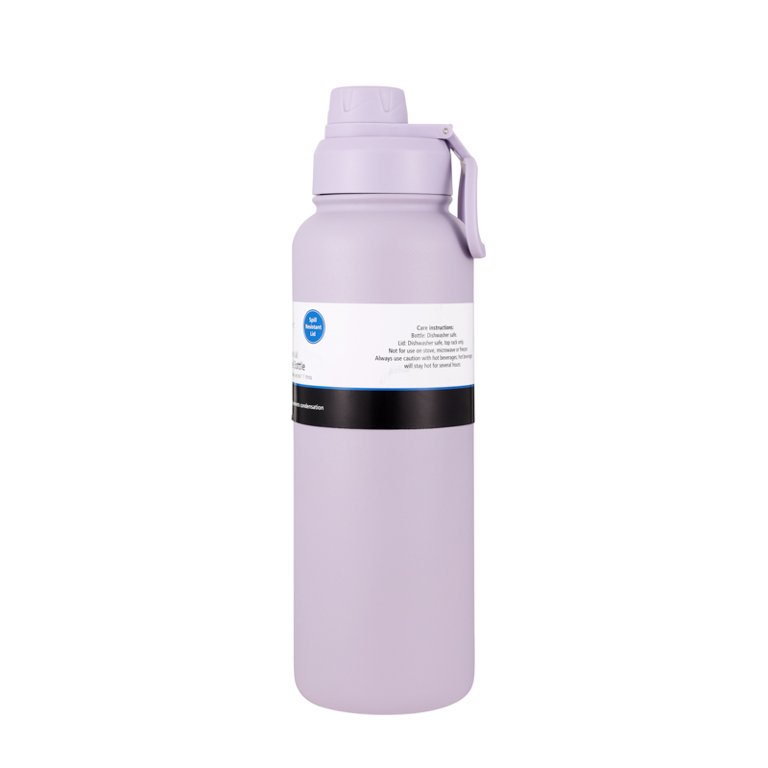 Mainstays 40 oz Purple Stainless Steel Double Wall Water Bottle