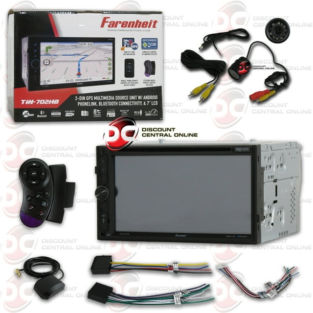 Farenheit 2DIN 7" GPS Navigation DVD CD receiver Bluetooth Android