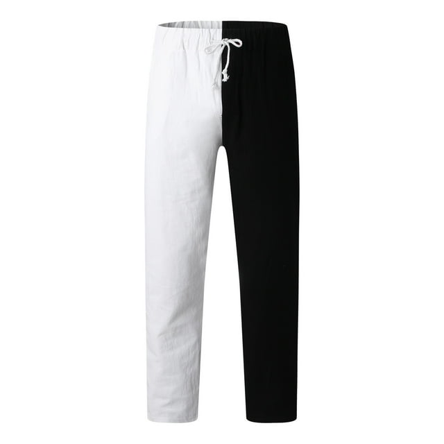 LEEy-world Pantalons de Survêtement pour Hommes Pantalons de Jogging Athlétiques de Gym Légers pour Hommes avec Poches Blanc,m