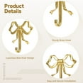 thumbnail image 4 of Gold Bow Wall Hooks, Set of 4 Brass Vintage Decorative Hooks for Towels Coat, Bathroom Kitchen Living Room Entryway, Hardware Included, 4 of 6