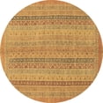 thumbnail image 1 of Ahgly Company Indoor Round Abstract Brown Modern Area Rugs, 8' Round, 1 of 4