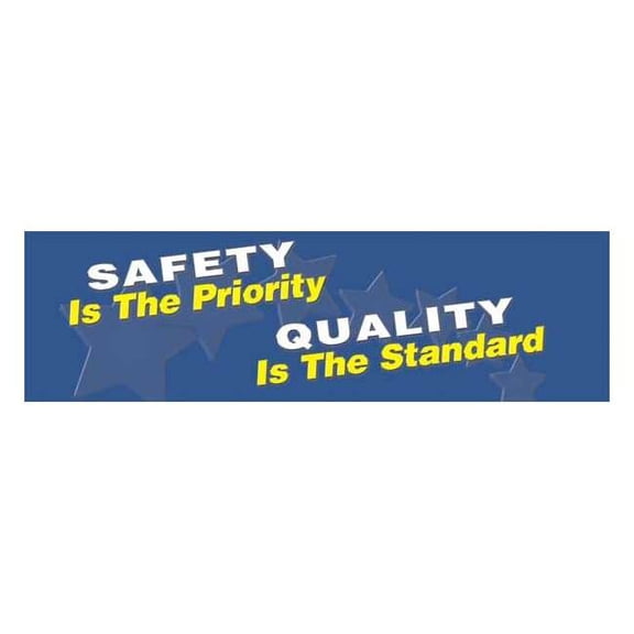 Accuform Safety Banner,28in x 96in,Poly Sheeting MBR866