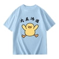 thumbnail image 4 of LUOGENLI Liitle Girl's Casual T-Shirt Animail and Letter Print Short Sleeve Tee Shirts Comfortable Tops for Toddler Light Blue Size 5-6 Years, 4 of 4