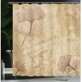 thumbnail image 4 of Ambesonne Beige Shower Curtain, Vintage Leaves Grunge, 69"Wx70"L, Beige Brown, 4 of 5