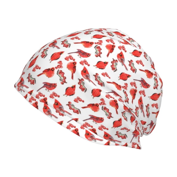 Logiee Red Birds Print Unisex Knit Beanie for Men Women Winter Hat,Beanies Skull Caps