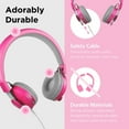 thumbnail image 4 of LilGadgets Untangled Pro Wireless Kids Headphones, On-Ear Bluetooth Toddler Headset with Built-In Microphone, Hassle-Free Design, No More Tangled Wires, Perfect for Children in School, Pink, 4 of 10