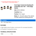 thumbnail image 2 of Front Upper Control Arm Bushing Kit - Compatible with 1987 - 1996 Dodge Dakota 1988 1989 1990 1991 1992 1993 1994 1995, 2 of 2