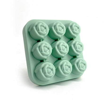 

Ice Cube Tray 5 inch Rose Ice Cube Trays With Covers 9 Cavity Silicone Rose Ice Ball Maker Easy Release Large Ice Cube Form for Chilled Cocktails Whiskey Bourbon & Homemade Juice