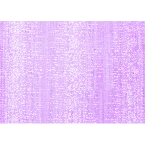 Ahgly Company Indoor Rectangle Abstract Purple Contemporary Area Rugs, 4' x 6'