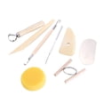 thumbnail image 1 of MasteelfCA 8Pcs Wooden Pottery Tool Kit Ceramics Carving Sculpting Modeling Trimming Tool Set Kit Size M, 1 of 7