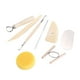 thumbnail image 1 of EeaseMX Kit de 8 herramientas de cerámica de madera para tallar, esculpir, modelar y recortar cerámicas, tamaño M, 1 of 7