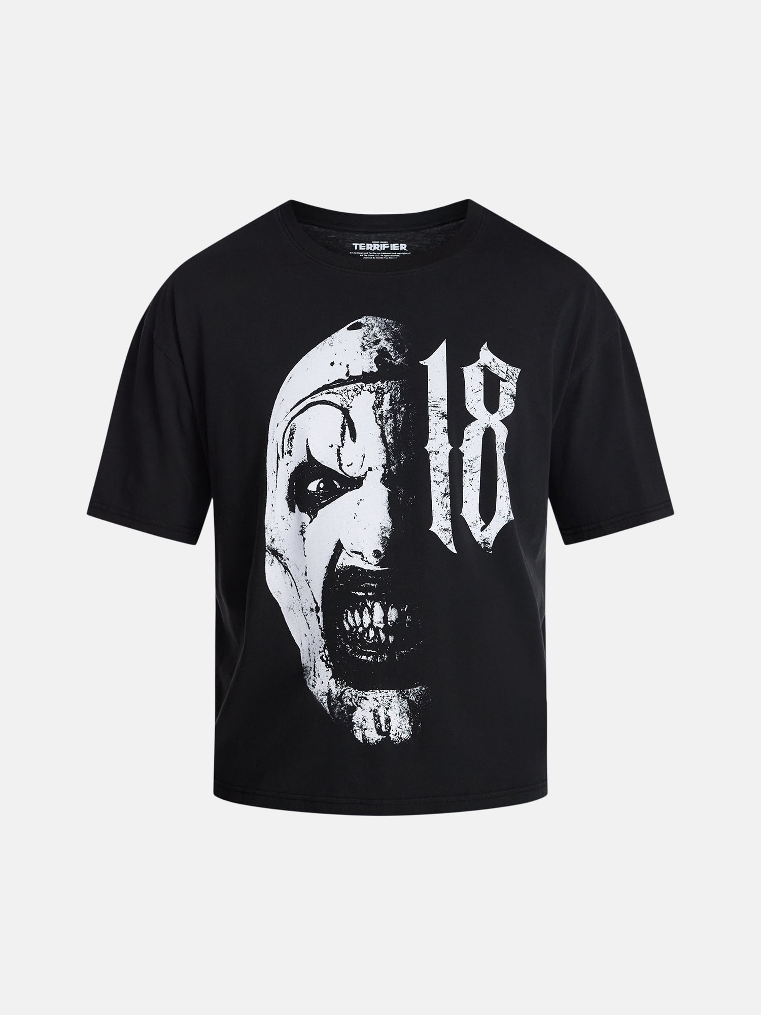 Terrifier Men's and Big Men's Split Face Graphic Tee with Short Sleeves, Sizes XS-5XL