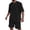 Black, variant on AWARDER Men's Summer 2-Piece Set, Knitted Solid Color Jacquard Short Sleeve T-Shirt and Casual Shorts, Breathable Lounge Outfit For Spring and Summer Season,Black,L