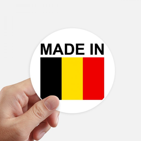 Belgium Country Love Sticker Round Wall Suitcase Laptop Label Bumper