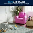 thumbnail image 5 of Flash Furniture Vana Contemporary Hot Pink Vinyl Kids Recliner with Cup Holder and Headrest, 5 of 14