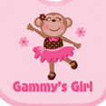 thumbnail image 4 of Inktastic Gammy's Girl monkey Girls Baby Bib, 4 of 4
