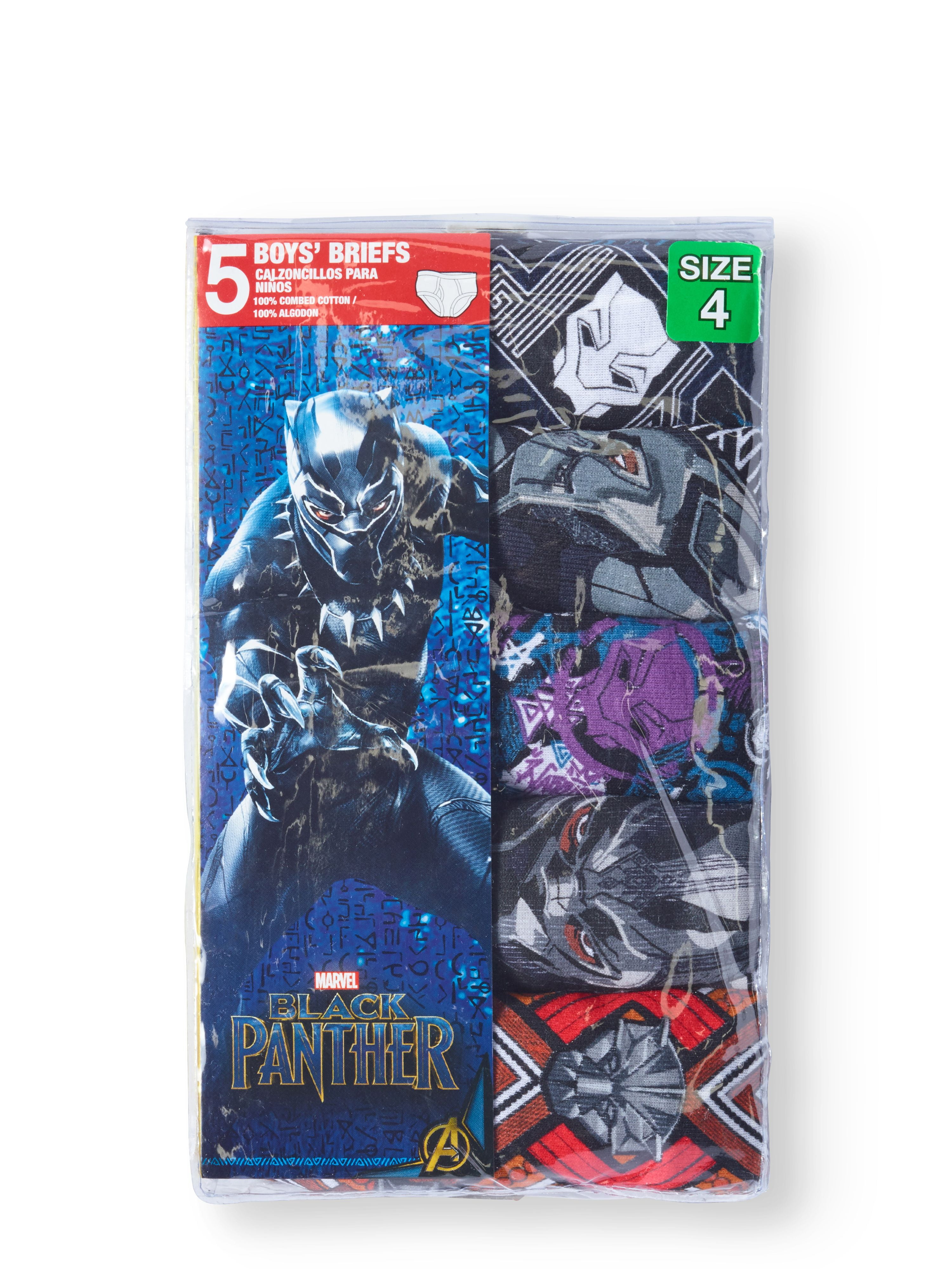 Marvel Boys 5-Pack Black Panther Brief Underwear