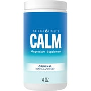 Natural Vitality CALM Magnesium Powder Supplement for Stress Relief, Unflavored, 4 Ounces