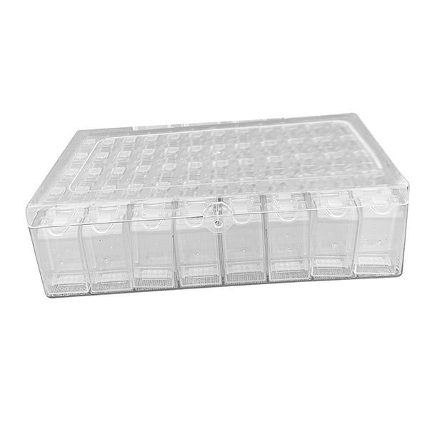 Clear Organizer Box 64 Grids Container Crafts Case Storage Bead Storage  Containers Set for Bead Fishing Tackles Sewing Ribbon Sewing Tools 