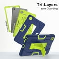 thumbnail image 4 of ELEHOLD Case for Lenovo Tab K9 /Lenovo Tab One 2025 (TB305FU),8.7-inch,Heavy Duty Hard PC Silicone Case Hidden Kickstand Anti-Scratch Shockproof Cover for Kids Men Women, Navyblue+Yellow, 4 of 8