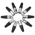 thumbnail image 4 of High Conductivity XLR Connector, 5 Pairs XLR Connector Female, Strong And Stable Signal Transmission Home For 6mm Diameter Cable Shop Microphonr, 4 of 8