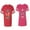 Men Red / Women Pink, variant on King Queen Pentagon Emerald Gold Matching Couple Cotton Jerseys (Men Red / Women Black) (Men S / Women S)