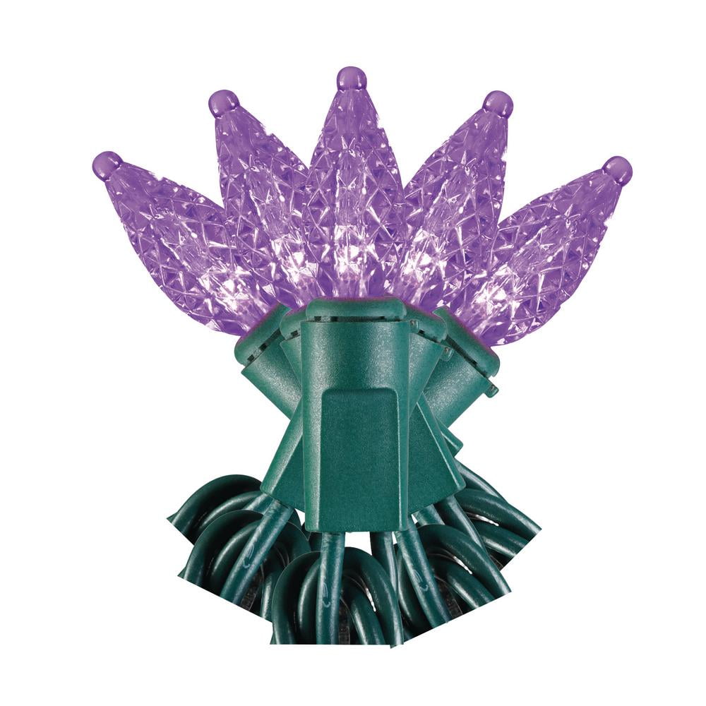 Home Accents Holiday 17.3 ft. 50Light Purple LED Faceted C3 Super